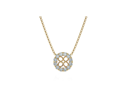 Gold Plated Cubic Zirconia Studded Pendant